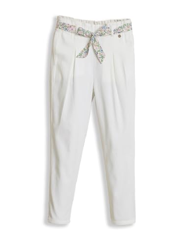 Allen Solly Girls White Solid Trousers
