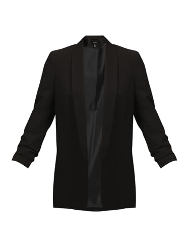 VERO MODA Womens Solid Single Breasted Blazer Black