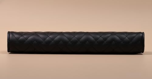 WildHorn Women’s Vegan Leather Wallet | Multiple Card Slots with ID Window | Zip Coin Pocket | Elegant Quilted Design | Spacious & Stylish Ladies Purse (Black)