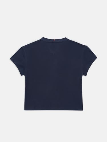 Girls Graphic Regular Fit Cotton T-Shirt Blue