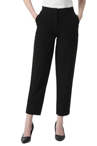 Van Heusen Women's Slim Casual Pants (VWTFFSLP363906_Black