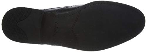 Clarks Mens 26148029 Black Black Leather Uniform Dress Shoe - 9 UK (261480297)