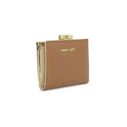 Lavie Zipper Frame PU Women's Casual Wear Wallet (Brown, Small)