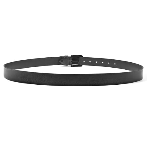 WildHorn Classic Genuine Leather Belt for Men - Stylish and Durable with Adjustable Fit (Black)