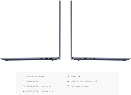 Lenovo IdeaPad Slim 5i Laptop, 16" Touchscreen IPS WUXGA Display, Intel i7-1355U 10-Core Processor, 16GB RAM 2TB SSD, Fingerprint Reader, Backlit Keyboard, Wi-Fi 6, Bluetooth, Windows 11 Pro, Blue