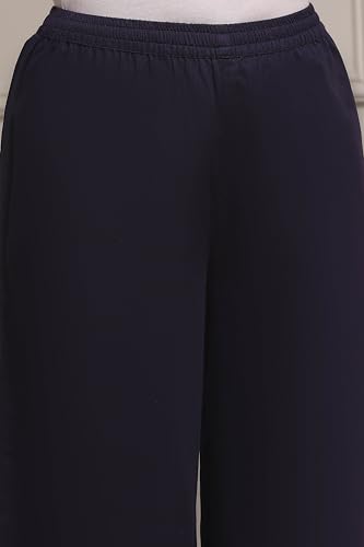 Biba Women Purple Viscose Straight Suit Set_40