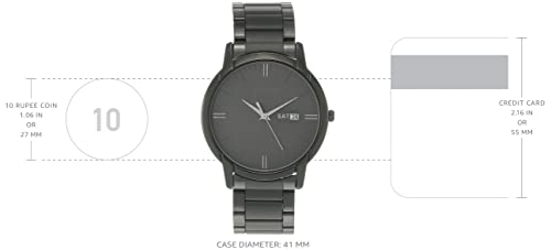 Sonata Reloaded Quartz Analog with Day and Date Black Dial Black Stainless Steel Strap Watch for Men - NT77031NM03