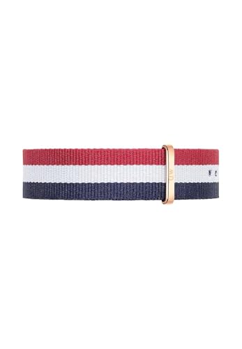 Daniel Wellington Classic Analog Watch for Man with White Round Dial & Multicolor Silicone Strap Band Water Resistant Men's Wrist Watches - DW00100003K