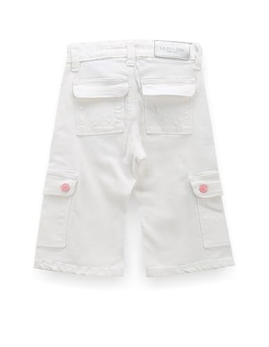 U.S. POLO ASSN. Kids Slim fit Girls Cotton Jeans (UGJEN0164_White_13-14Y)
