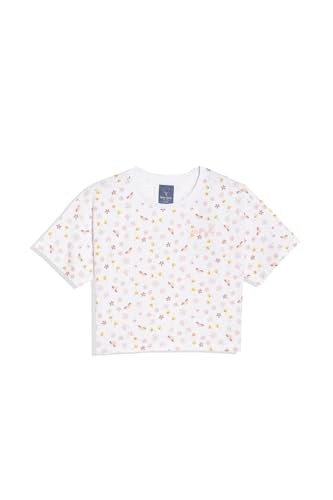Allen Solly Girl's Regular Fit T-Shirt (AGKCERGPC65338_White