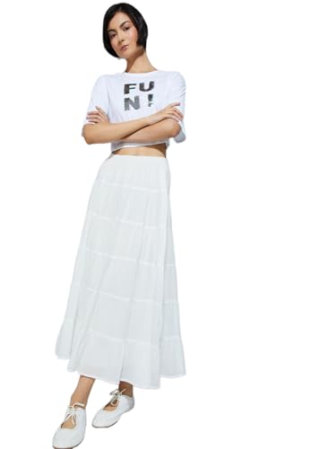 Max Cotton Western Skirt Ivory