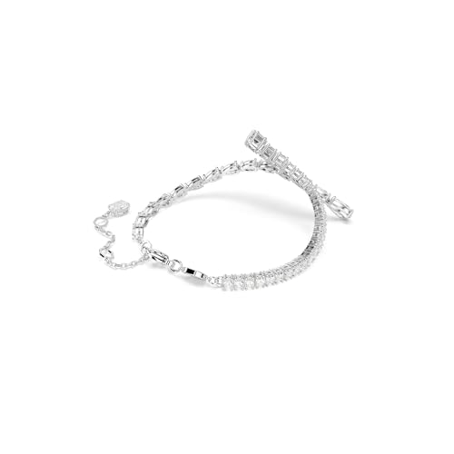 [Official] [Swarovski] Matrix Bracelet, Mixed Cut, White, Rhodium Plating, ワンサイズ, Crystal, No Gemstone