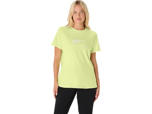 ASICS Womens Huddle Yellow Training CORE Stripe Graphic TEE - XS (2032D151.751)