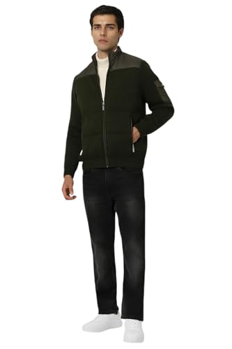 Van Heusen Men's A-Line Coat (VSJKUBOFT70620_Olive
