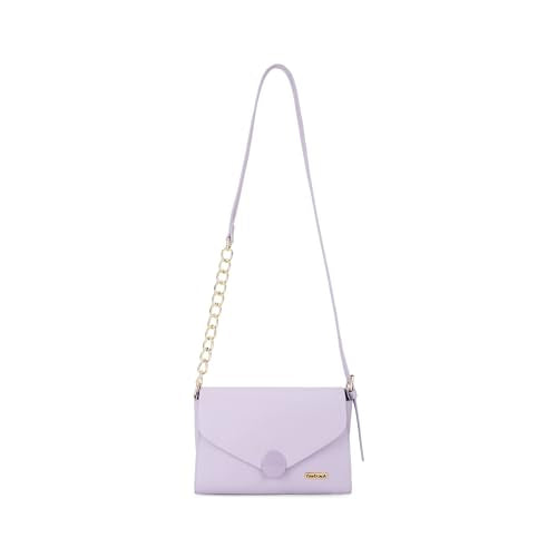 Fastrack Structured Monochrome Sling Bag for Women, Girls and Ladies | with Semi-Chain Strap