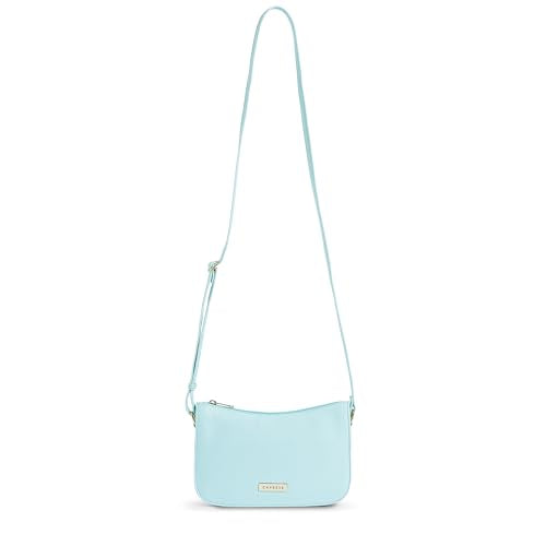 Caprese Carol Medium Sling Bag for Women with Adjustable Strap & Zipper Closure for Comfortable Wear | Versatile Handbag for Everyday Use, Travel, and Special Occasions (Powder Blue)