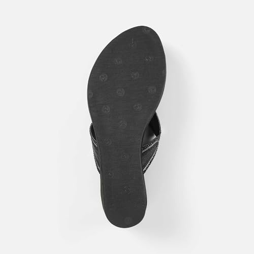 Mochi Women's Open Casual - Slippers with Flat Black Flat sole UK/4 EU/37(34-414)