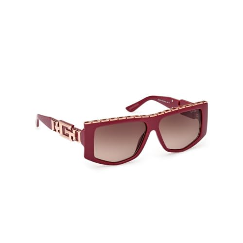 Guess 100% UV protecetd | Mirrored | Large | Full Rim | Pentagon | Frame: Purple | Lens: Brown