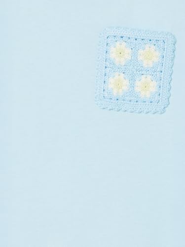 Max Girls Crochet Knit Top (Blue_3-4 Y)