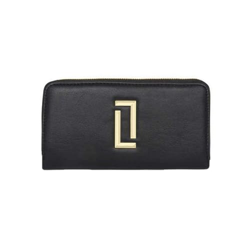 Lavie Zipper Dual Zip PU Women's Casual Wear Wallet (Black, Large)