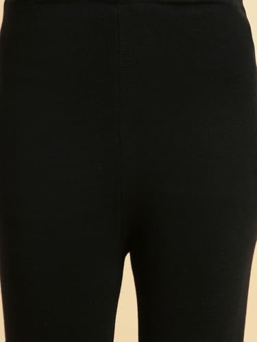 W for Woman Navy Solid Fit and Flare Pants (Size: S)-24NOW62078-218367