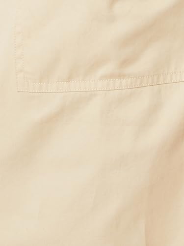 Max Women Solid Shirt Midi Dress (Beige_M)