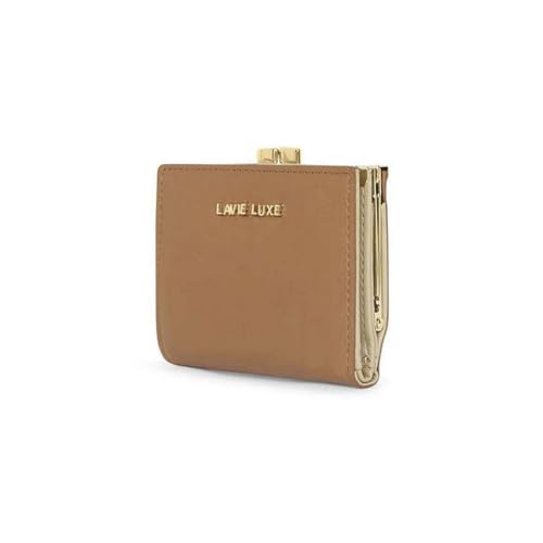 Lavie Zipper Frame PU Women's Casual Wear Wallet (Brown, Small)