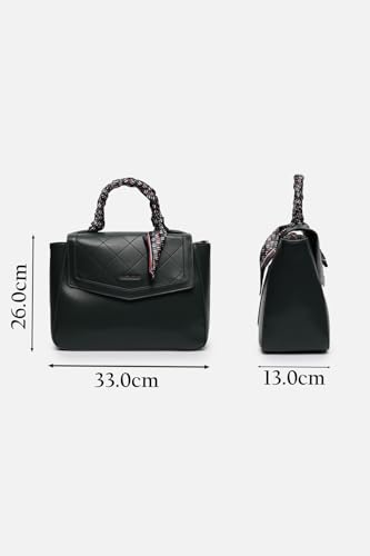 Allen Solly Womens Solid dark-green HANDBAG