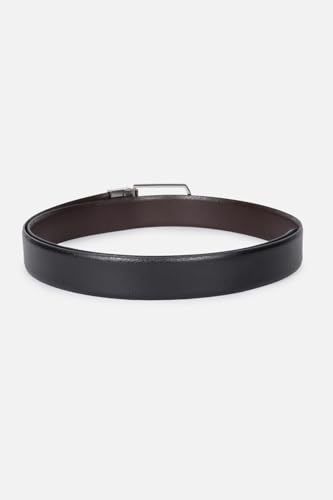 Men Black Textured Formal Belt