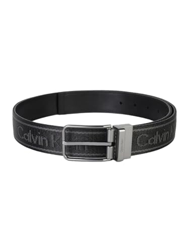 Calvin Klein Logo Black Leather Classic Belt