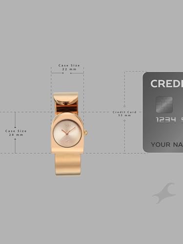 Fastrack Vyb Striker with Quartz Analog Rose Gold Dial Rose Gold Strap Watch for Girls - FV60130WM01W