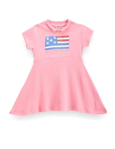 U.S. POLO ASSN. Girls Flip Sequin Flag Dress Pink