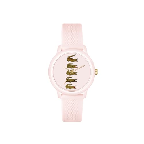 Lacoste Lacoste.12.12 Qtz Basic Pink Round Dial Women's Watch|Silicone Material|Multi Color Band - 2001318