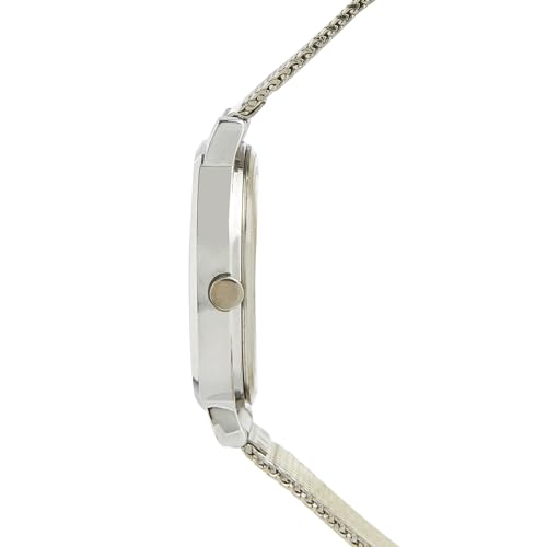 TEAL BY CHUMBAK Round Dial Analog Watch for Women|Wildflower Watch Collection| Stainless Steel Strap|Gifts for Women/Girls/Ladies |Stylish Fashion Watch for Casual/Work - Silver
