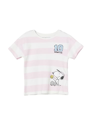 Max Girls Spoopy Print T-Shirt(Off White_6-8 Y)