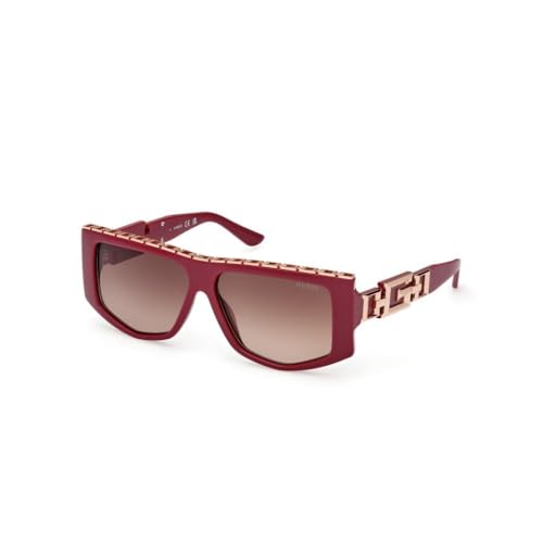 Guess 100% UV protecetd | Mirrored | Large | Full Rim | Pentagon | Frame: Purple | Lens: Brown