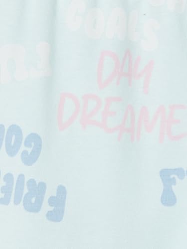 Max Girls Printed Skinny Fit Leggings (Blue_3-4 Y)