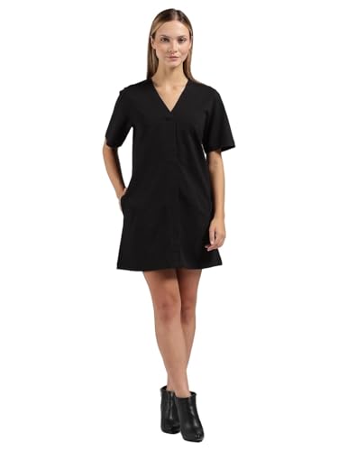 Viscose V-Neck Shift Dress