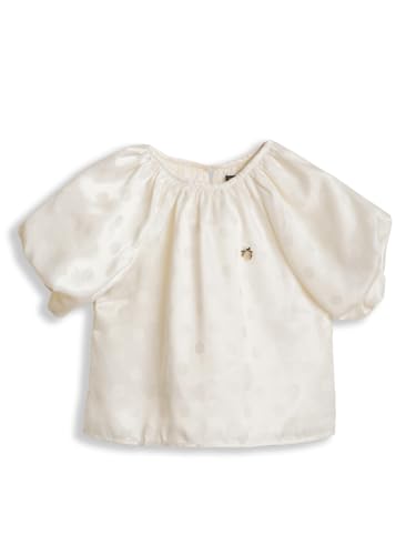 Girls White Dots Casual Top