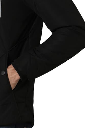 Van Heusen Men's A-Line Coat (VSJKUBOPR16305_Black