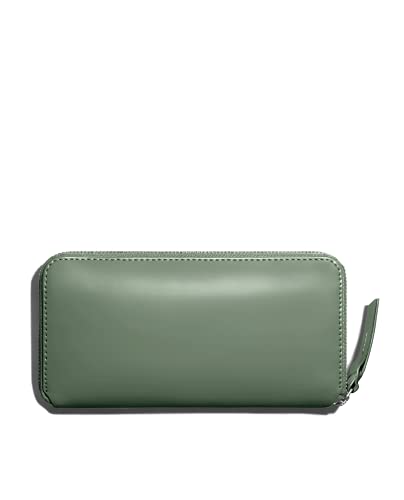 DailyObjects Sap Green Vegan Leather Women's Classic Zip Wallet|Made with PU Leather Material||20 Slip Pockets for Cards|Slim and Easy to Carry in Bag|Big Size Clutch with Card Holder