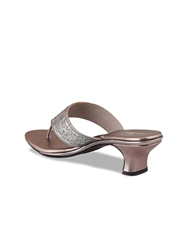 pelle albero Metallic Textured Block Sandals PA-GF-10_GMETAL