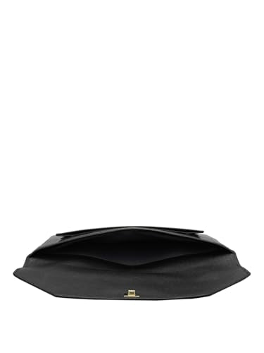 Da Milano Leather Laptop Bag for Men & for Women - Fits Upto 14" Laptop - Black