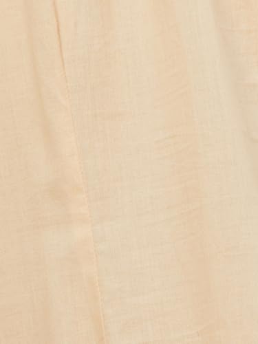 Max Women's Cotton A-Line Below The Knee Dress (VV58002_Beige