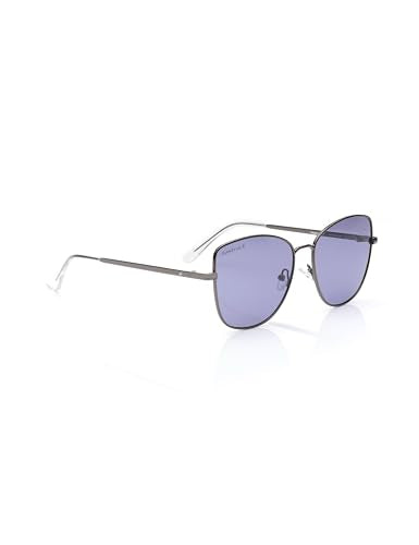 Fastrack Violet Colored Stainless Steel Frame CatEye Shaped Polarized Sunglasses for Women