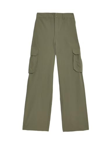 Marks & Spencer Stormwear™ Cargo Wide Leg Trousers Dark Khaki