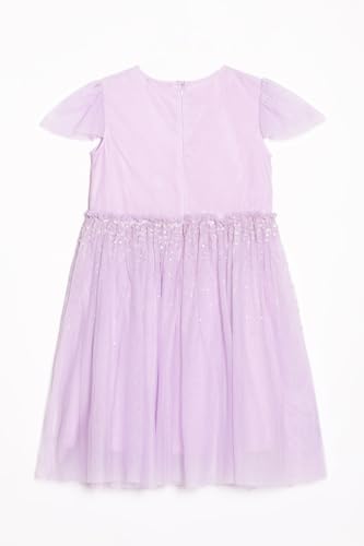 Allen Solly Girls Lilac Printed Regular Fit Party Dress
