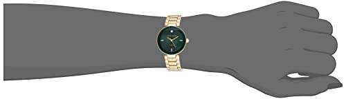 Anne Klein New York Analogue Women's Watch (Green Dial Gold Colored Strap)