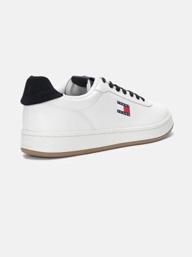 Solid White Leather Sneakers