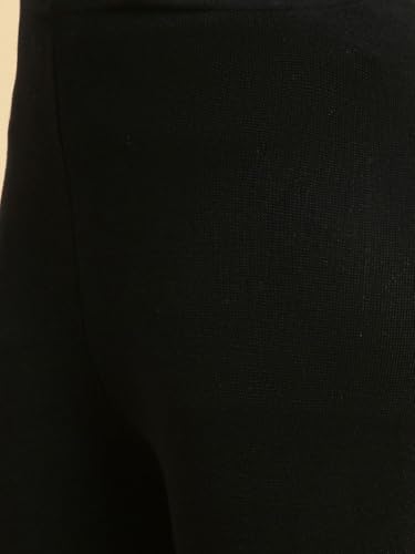W for Woman Navy Solid Fit and Flare Pants (Size: S)-24NOW62078-218367